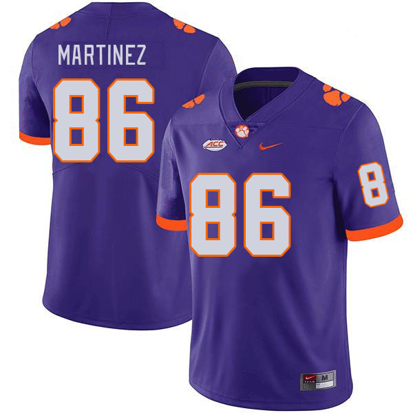Men's Clemson Tigers Tristan Martinez #86 College Purple NCAA Authentic Football Stitched Jersey 23JW30ER